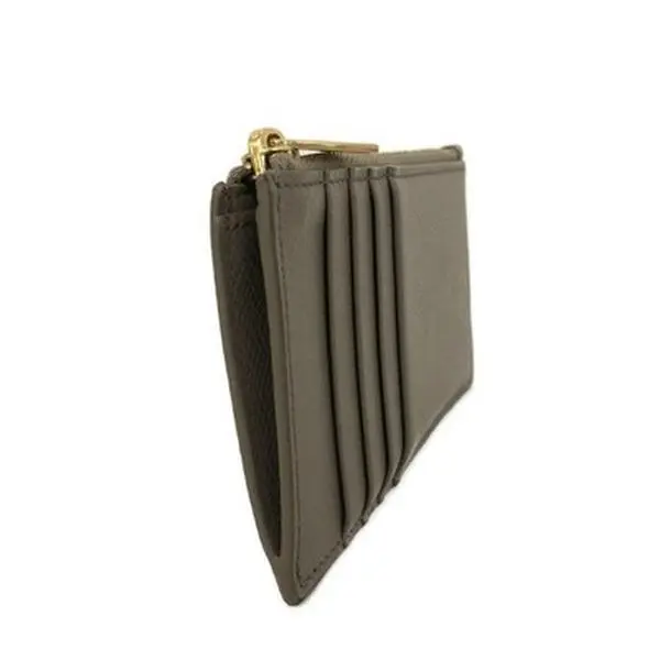 Pre-owned Celine other Small Leather Goods Logo Leather Coin Purse Wallet Gray/6CE1985 12249013529/320235