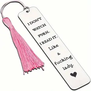Funny Bookmark, Stainless Steel Bookmark with Tassel, Book Mark for Women, Reading Club Gift, Birthday Gift for Friend, Book Accessories