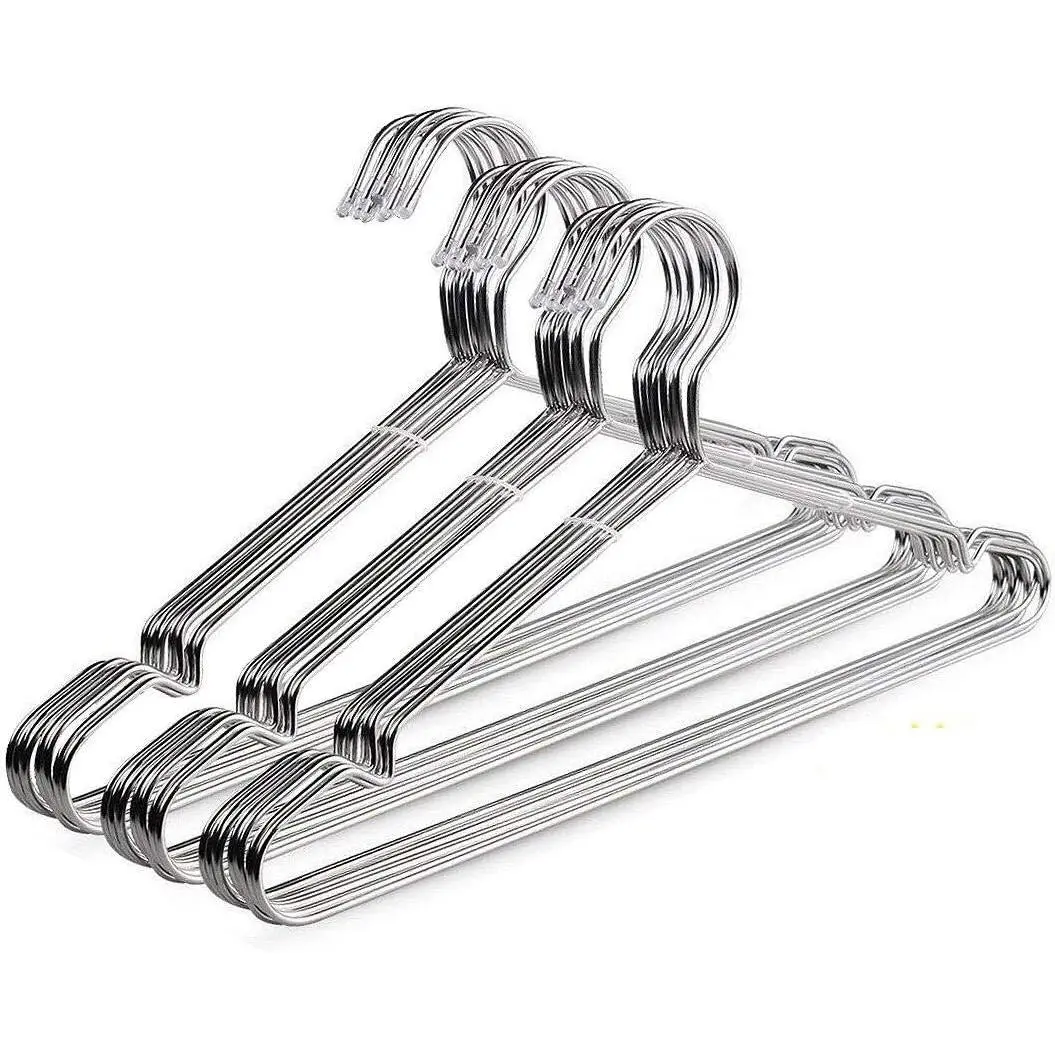 Wire Hangers 30 Pack Stainless Steel  Metal Wire Hangers Clothes 16.5 Inch