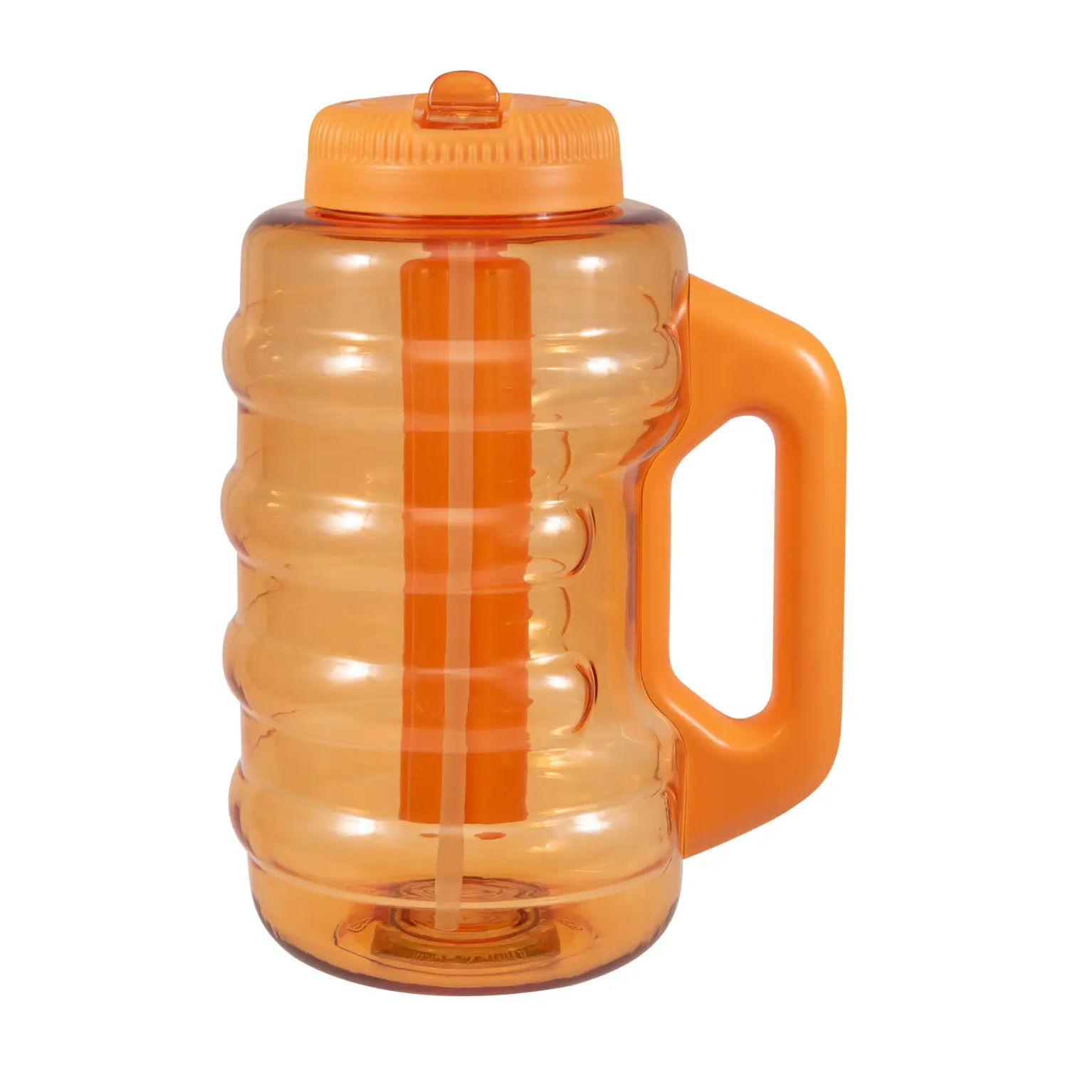 COOL GEAR BEAST Reusable Portable Water Jug - 100 oz Drinkware Bottle with Patented Freezer Stick and Handle