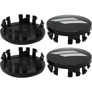 4Pcs 6CZ27DX8AA 63mm 2.5" Wheel Center Cap Covers, Replacement for Dodge Challenger, Charger, Durango Replace 6CZ27RM8AA (Black)