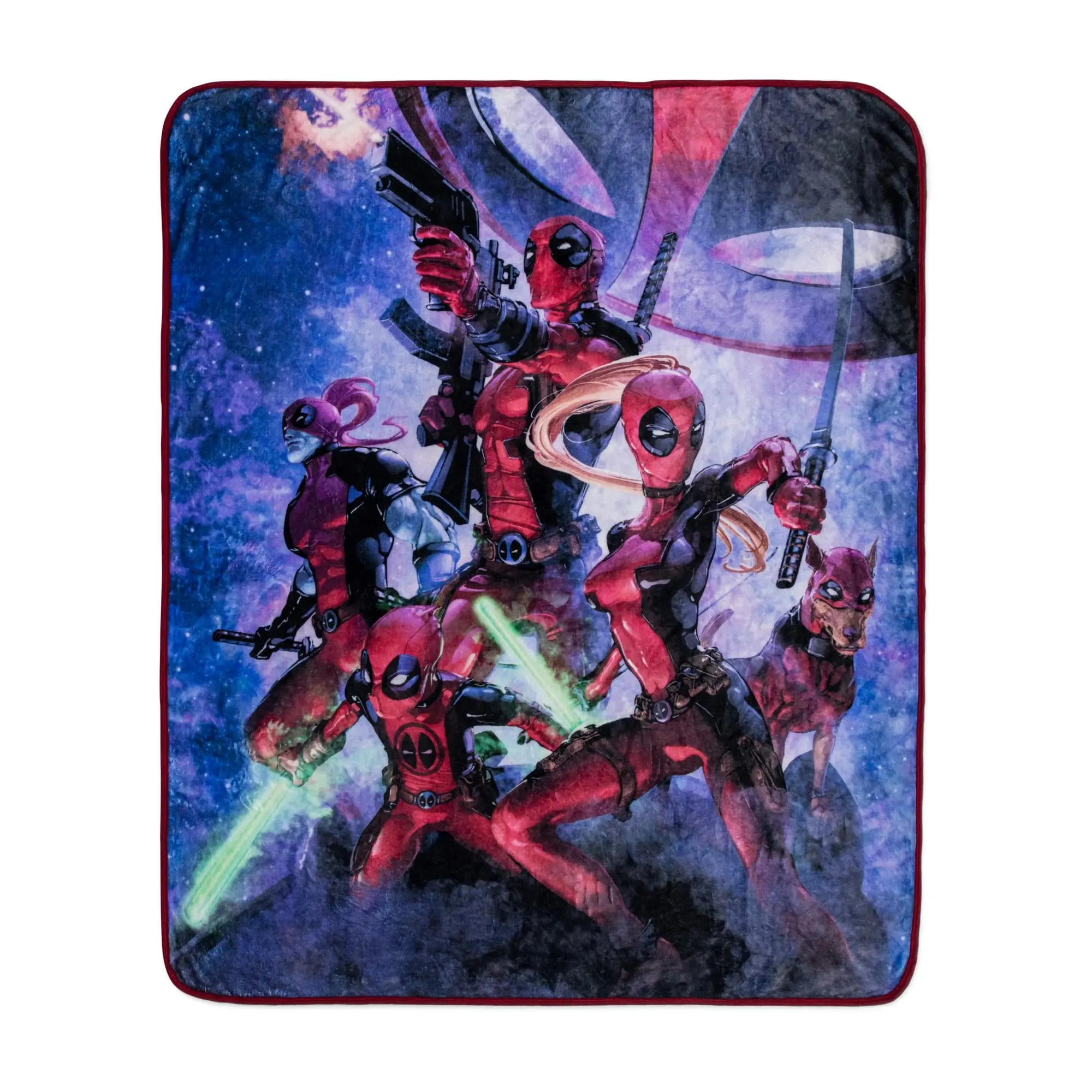 Marvel Comics Deadpool Corps Print Raschel Throw Blanket, Soft to the Touch, Cozy Warmth, Machine Washable, 50x60 Inches – Ideal for Comics Fans