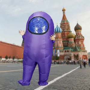 Astronaut Polyester Inflatable Suit, No Battery, Youth Adult Size, Fits 155-190cm, with Fan & Box, Halloween Cosplay Party Use