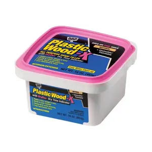 DAP 16oz Natural Stainable Plastic Wood-X Wood Filler - 1-Part Mix for Invisible Fills, Automotive & Motorcycle Interior/Exterior Paint Care