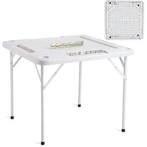 VEVOR Automatic Mahjong Table with Wheels, 2 Sets of 40 mm Tiles (164 Pcs), Roller Coaster Style Mahjong-Table, Foldable and Automatic Shuffler, for Home, Outdoor Leisure Gifts for Mahjong PlayersVEVOR Super Brand Day