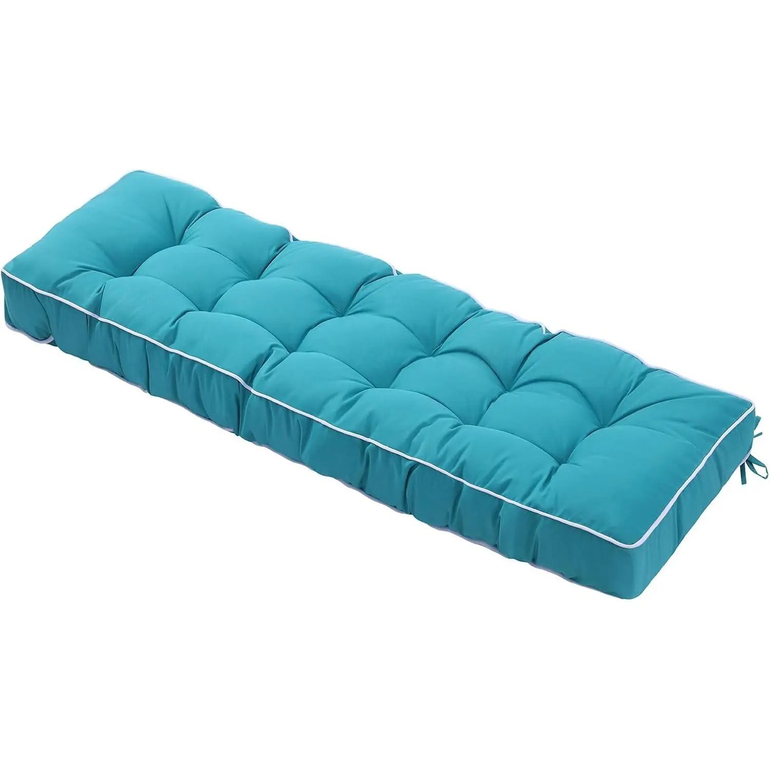 3 Seat 57 Inches Outdoor Porch Swing Cushions,Water-Resistant Tufted Patio Swing Replacement Cushions