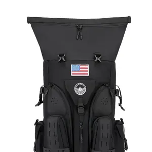 Roman Webster Durable Waterproof Backpack, Outdoor Sports Rucksack Tactical. Good for Fitness/Travel/Military Hiking,Athletic, Gym, Laptop Pocket & Dual Cup Holders and racket holder.