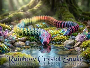 Rainbow Crystal Snake 3D Print