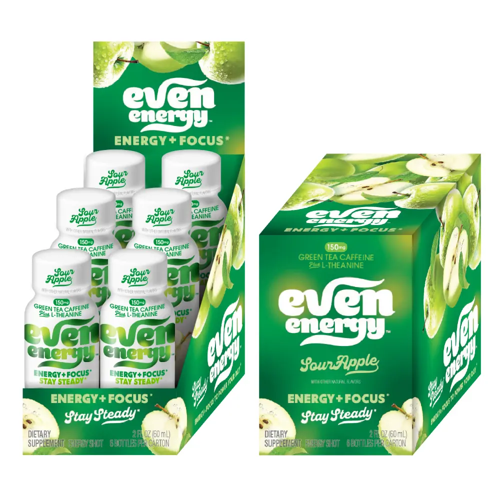 EVEN ENERGY 6 Pack | Energy Shot 2 fl oz | 150mg Natural Caffeine