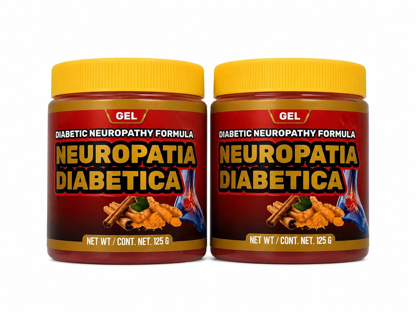 Combo 2 Pack Gel Neuropatia Diabetic Premium Natural 30 ML.  and 125 gr. Massage Masaje Soothing Care Oil High Quality Oil