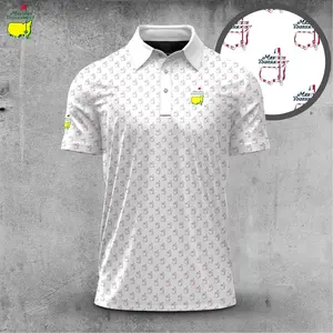 Patriotic America Golf Polo 2026 – Masters Inspired Pattern, Men’s Performance Golf Shirt