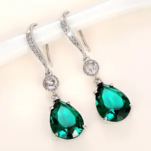 Teardrop CZ Dangle Earrings for Women | Copper Banquet Jewelry | Valentine's Day Gift