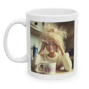 Funny Doll Face Mug Gift - Double-Sided Funny Ceramic Coffee Mug Cup, Gift for Mom Dad Coworker Friend, Office Mug, Double-Sided Mom Coffee Mug, Tea Mug, Funny Gift, Mug for Work, Gift for Desk