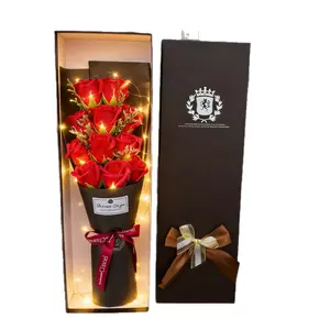 Mother’S Day Simulation Rose Soap Flower Bouquet, Romantic Gift Box For Her,Elegant Artificial Flower Present For Mom, Wife & Friends