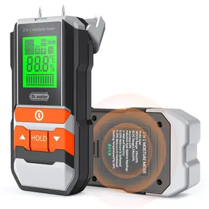 Wood Moisture Meter, 2 in 1 Pin & Pinless Moisture Tester, Humidity Sensor Detector for Wood Firewood Woodworking, Leak Detector for Building Home