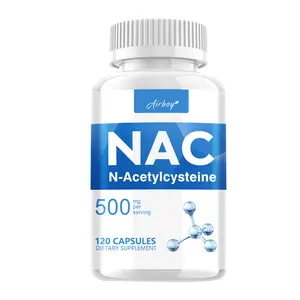 Airboy-NAC - N-Acetyl Cysteine ​​Supplement - 500 mg - Supports respiratory health and immune function; promotes liver and kidney detoxification - 120 Capsules