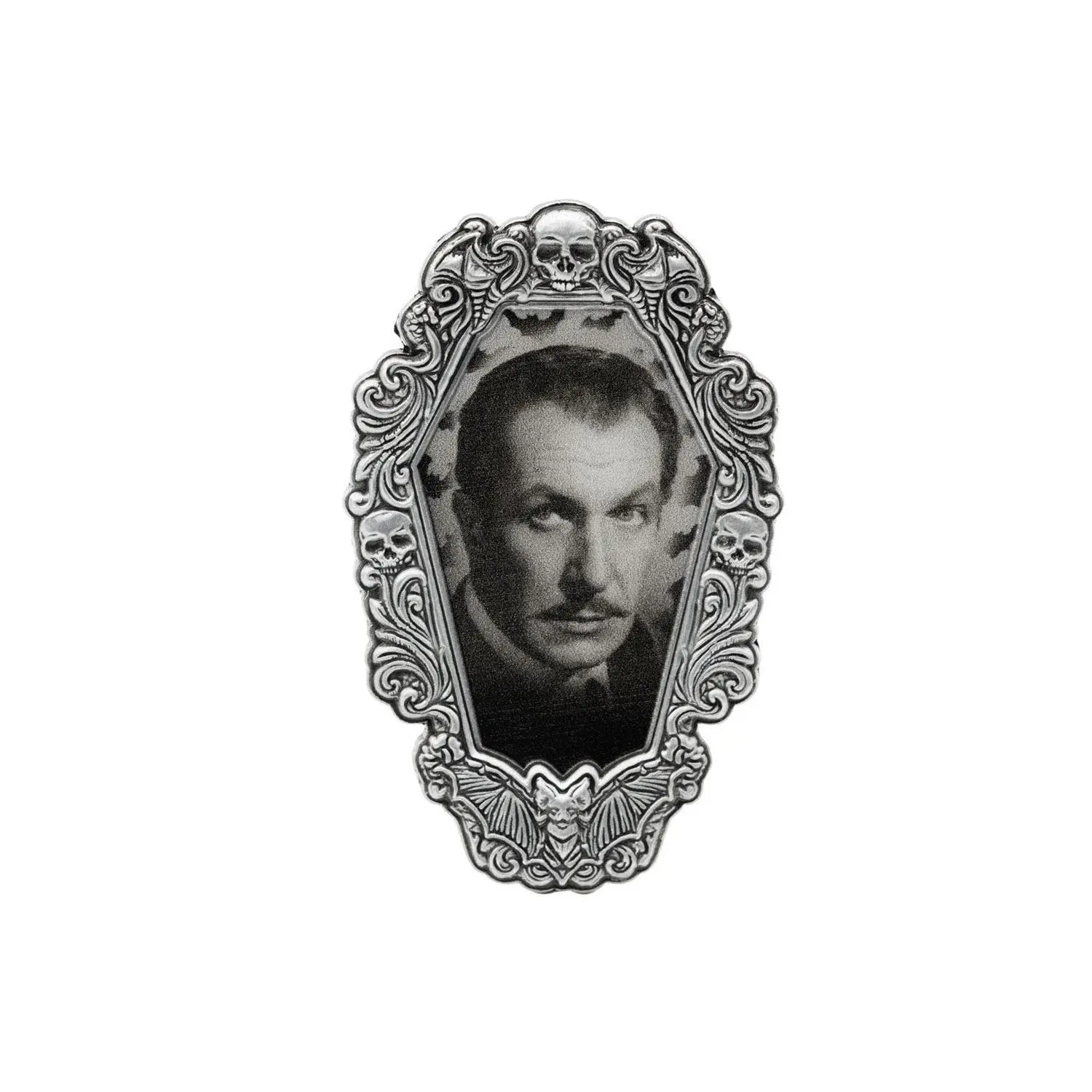 Vincent Price Gothic Frame Enamel Pin