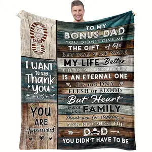 Father's Day Gift for Dad Nap Blanket Luxury Soft Warm Blanket  Lightweight Sofa Couch Bed Camping Travel Multi-purpose All-season Gift Blanket for Dad Birthday Gift
