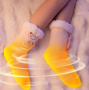 Electric heating socks, thickened plush foot warmers, foot warmers, and office leg warmers