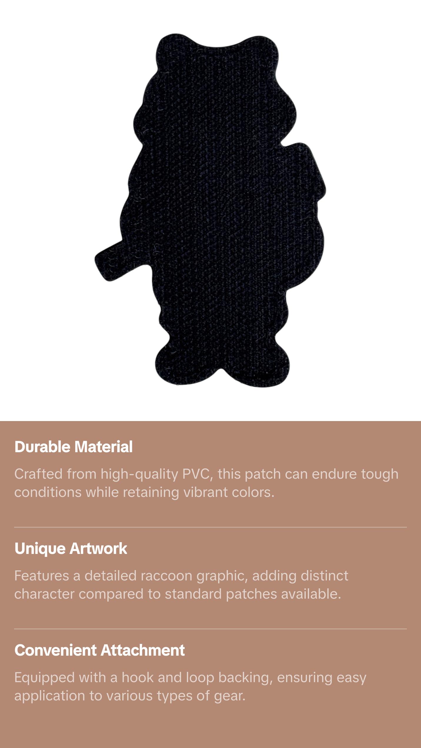 Tactical Raccoon PVC Patch