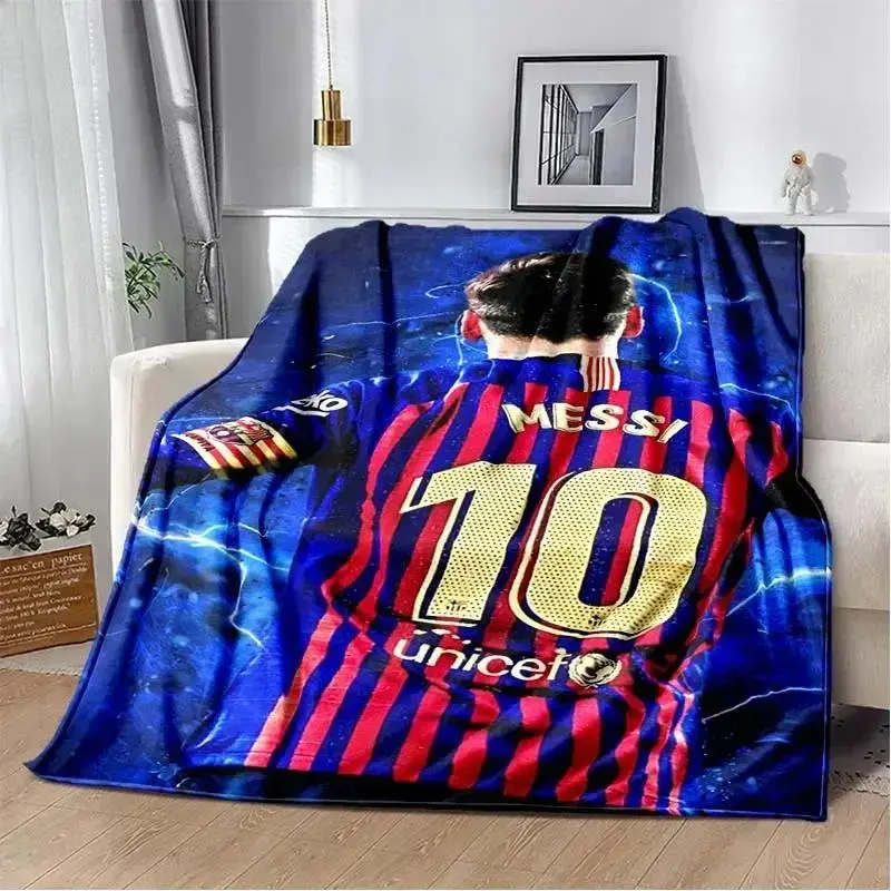 Football superstar L-Leo-Messi-i flannel blanket for adults and children, sofa/bed decorative blanket, portable blanket, gift, summer vibes