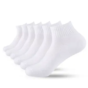 6 Pairs Cushion Ankle Socks Low Cut Cotton Unisex Athletic Sports Workout Running Comfort Sweat-absorbing Anti-Slip Comfy Underwear Value Pack