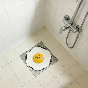 Cute Egg Shaped Reusable Drain Cover, Creative Home Decor Hair Catcher for Bathroom & Balcony, Easy to Clean Anti-Clog Drain Stopper