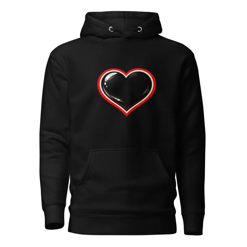 black chrome heart hoodie - TikTok Shop