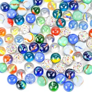 160PCS Color Mixing Glass Marbles, for Kids Marble Run Games, Vase Fillers DIY Home Decoration