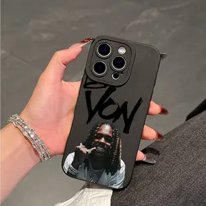 K-King Von Pattern Shockproof Phone Case Cover for iPhone 15/plus/pro/max, Geometric Design, Perfect Gift for Family & Girlfriend