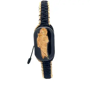 St Jude Black Cream Reversible Bracelet