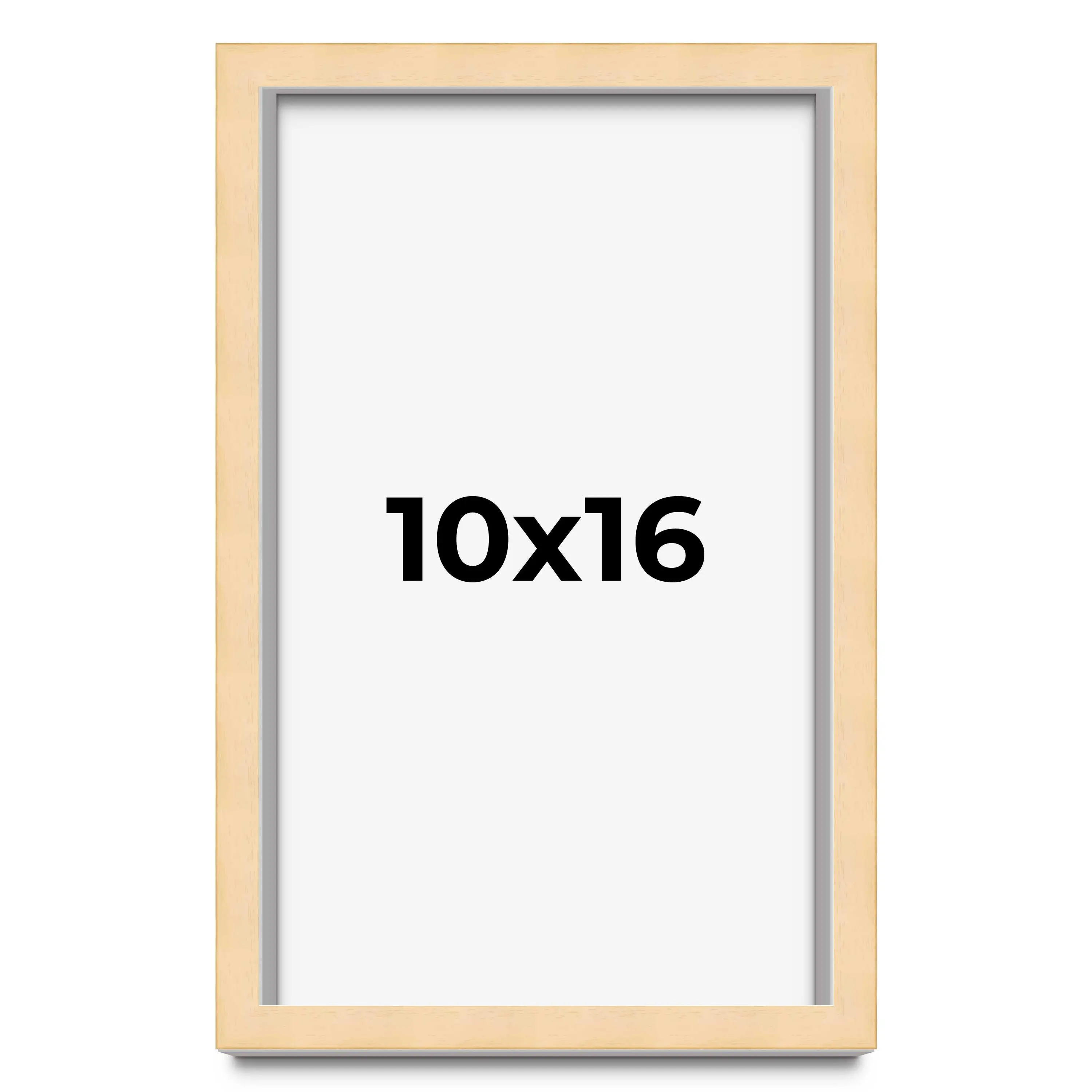 10x16 Solid Wood Picture Frame with UV-Resistant Acrylic & Acid-Free Backing, Available in 6 Finishes: Matte Black, Matte White, Metallic Bronze, Silver, Natural Wood Grain & Mahogany