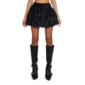 Midnight Crush Bubble Mini Skirt