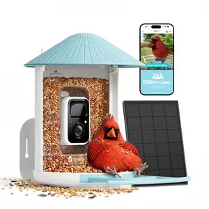 Birdfy Smart Bird Feeder with 2K HD AI Camera Solar Powered, Wireless Wildbird Watching, Live Stream&Color Night Vision, Auto-Capture & Notify, Free Cloud Storage