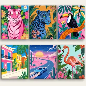 Paint by Numbers Kit Simple Patterns Dopamine Multiple Styles Fun Relaxing Activity