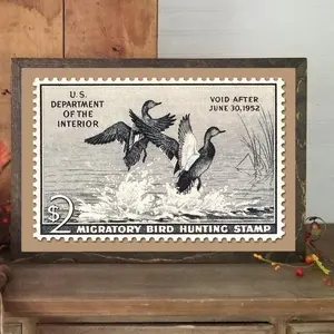 Duck Hunting Art Poster Unframed,  1952 Duck Stamp Poster Print, Hunting Wall Art Cabin Decor, Outdoorsy Gift for Dad, Wall Art. Wall decor, Home Decor, Birthday Gift.