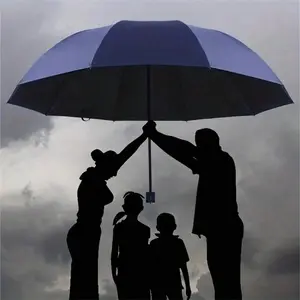 125cm Windproof Umbrella, Large Folding Rain Umbrella, Suitable for Sunny and Rainy Days, Manual Open/close, Unisex, Home Use, Foldable Rainproof Umbrella, Wind Resistant Umbrella