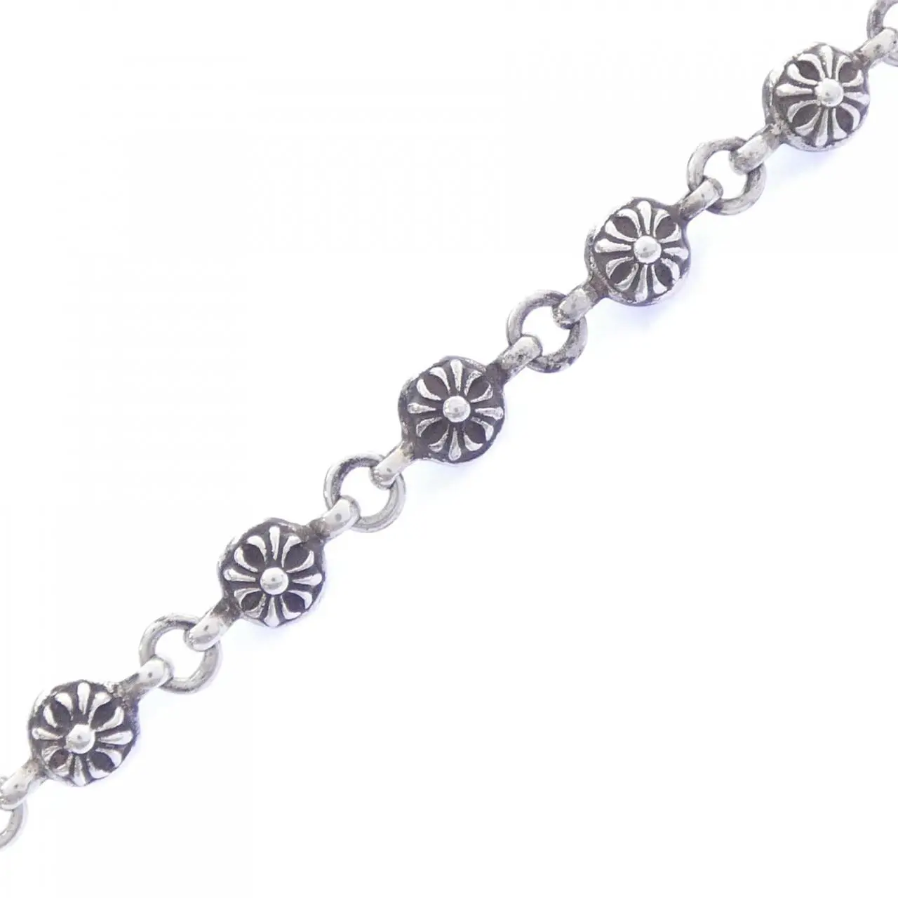 Pre-owned Chrome Hearts Sterling Silver 925 (Ag925) Small Leather Goods 925 Bracelet