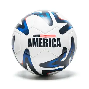 USA America Soccer Ball Size 5 Official Durable PVC Shell for Match Practice Game Day High-Performance Design Waterproof All-Weather Sports Ball for Teens & Adults