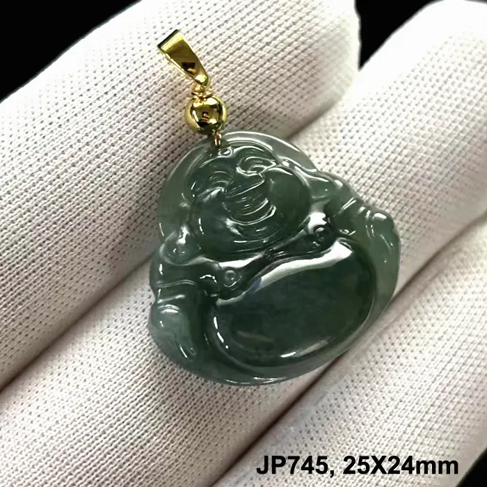 Jade Pendants Carved 'The Buddha Happy'