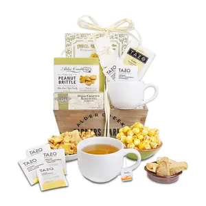 Serenity Tea Crate Gift Basket for Grandma