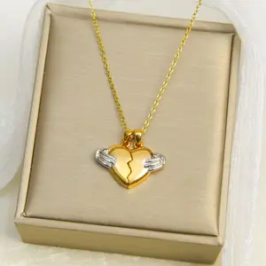 Couple love magnetic necklace simple and versatile wish heartbreak time design heart-shaped accessories