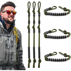 3pcs Ranger Beads Pace Counter for Hiking Long Distance Swimming, 16 Inches Land Navigation Kit with Parachute Cord for Tracking Distance