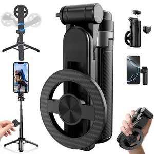 2026 Upgrated 4-in-1 Magnetic Selfie Stick with Remote for Cell Phone 360° Rotation.Can Transforms into Mini Tripod/Camera Grip/Handheld Stabilizer/Phone Stand.Extend to 25 inches#SummerWins