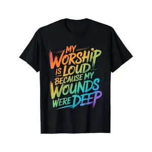 My Prayer Is Filled with Deep Reverence, Because My Are Profound. Comfortable T-Shirts, Printed Pattern Shirts, All-Season T-Shirts, Suitable for Daily Outdoor Activities