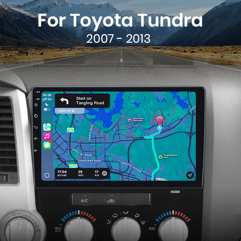 Junsun Car Stereo Android 15 for Toyota Tundra 2007-2013 Sequoia 2008-2018 10.1 Inch Touch Screen 2+64GB Car Radio Wireless CarPlay GPS Navigation WiFi BT Mirror Link SWC