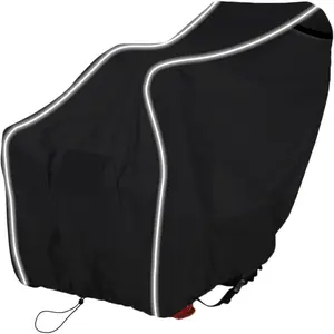 A 600D heavy-duty waterproof snow plow cover with ventilation holes, suitable for most two-stage snow plows (50 inches long x 33 inches wide x 40 inches high), black, Durable