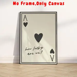 Ace Of Hearts Pattern Unframed Painting, 1 Count Modern Paper Wall Art Poster, Wall Art Decor for Home Living Room Bedroom Office School, Ornaments, Unframed Art Print