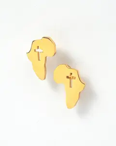 "Africa Cross Stud" Earrings