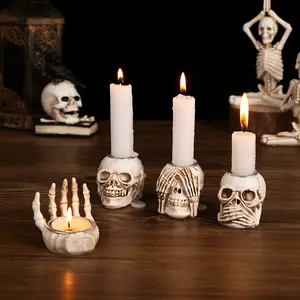 Halloween Skull Resin Ornament Skull Ghost Festival Desktop Entrance Decoration Gift Ornament